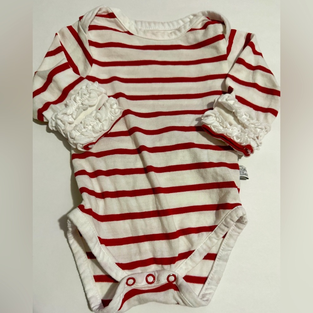 RuffleButts striped bodysuit